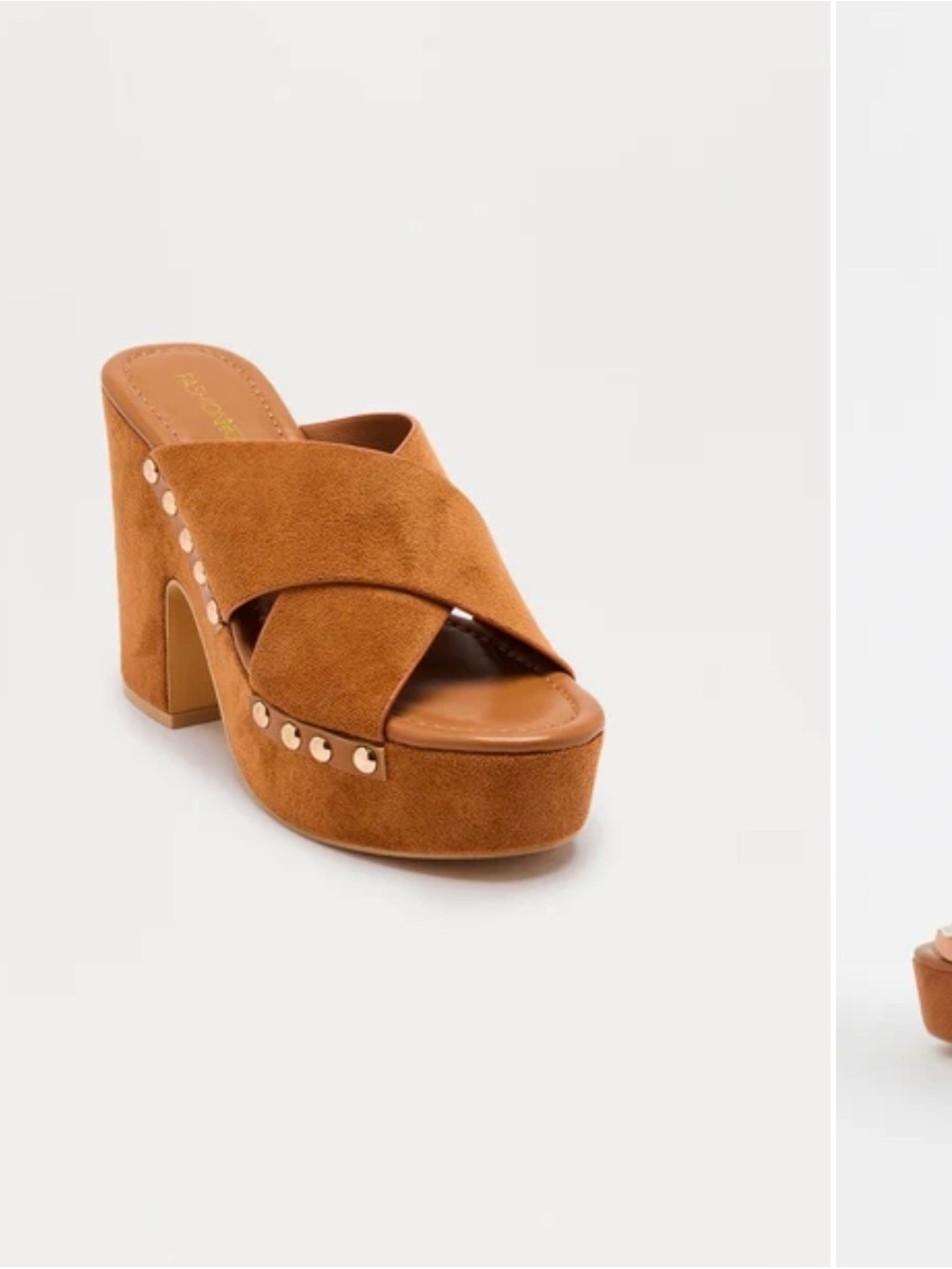 Women’s Suede Platform Mule in Cognac Brown